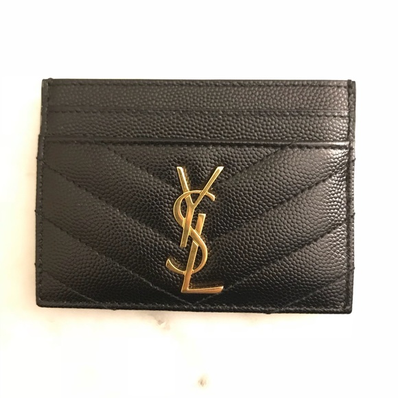 Saint Laurent Handbags - Saint Laurent Card Case with Gold Hardware NWT